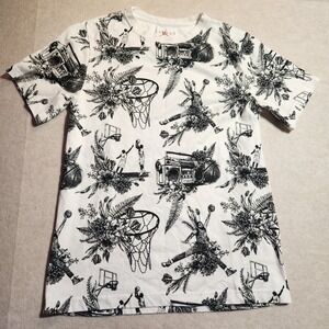 Jordan All Over Print T Shirt Basketball Boombox Floral XL‎ Youth